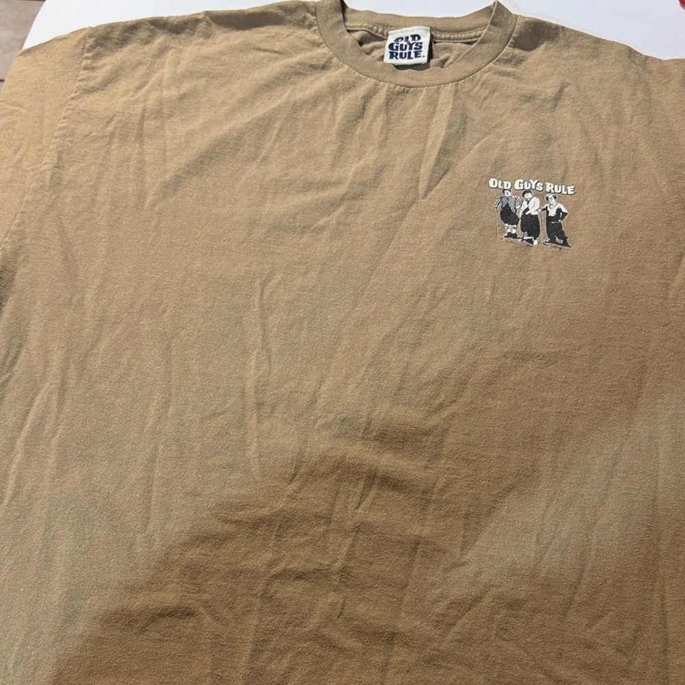 2011 3 Stooges “Old Guys Rule” Tan‎ Short Sleeve T-Shirt